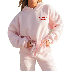 Sudadera con Capucha de Felpa Gruesa y Cómoda para Mujer, Estilo Urbano, Personalizable, para Invierno - Product Image 1