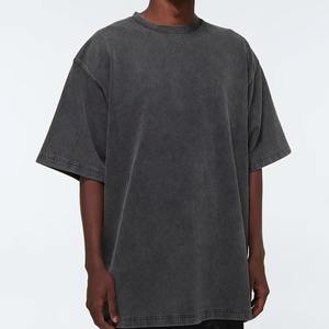 100% coton haute qualité poids lourd Logo personnalisé impression acide lavage hommes T-Shirt petit surdimensionné demande personnalisée imprimé T-Shirt - Product Image 1