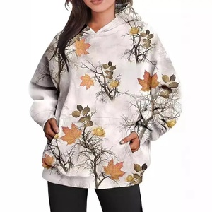 Abrigo con capucha deportivo de gran tamaño para mujer de alta calidad, Otoño Invierno 2025, estampado de logotipo personalizable, nuevo estilo, diseño de camuflaje - Product Image 1