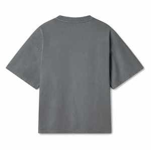 เสื้อยืดฮิปฮอปไมโครผ้าคอตตอนแบบครอปสำหรับทั้งชายและหญิง250GSM เฮฟวี่เวท100% - Product Image 2