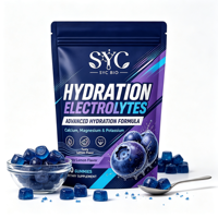 SYC BIO Hydratation Électrolytes, Gommes au Calcium, Magnésium et Potassium, Récupération Post-Entraînement, 60 Unités, OEM ODM Marque Privée