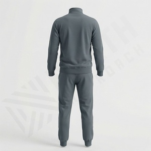 Service OEM, survêtements pour hommes confortables à la vente, logo personnalisé, molleton technique zippé, jogging uni, ensemble deux pièces, vêtements de sport - Product Image 2