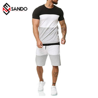 Offre Spéciale Tenue D'été Mens Graphique T-shirt Court Ensembles Deux Pièces Vêtements Logo Personnalisé 100% coton Hommes Casual Impression OEM