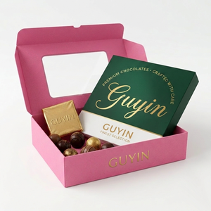 صندوق شحن ورقي مخصص قابل لإعادة التدوير باللون الوردي بتصميم مموج للأحذية والملابس والهدايا مع شعار الشركة، صندوق شحن كبير للأعمال - Product Image 1