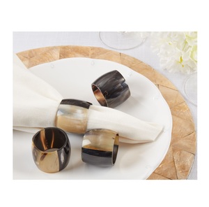 ผ้าเช็ดปากรูปเขาควายทรงกลมขัดเงาสวยงามดีไซน์คลาสสิกงานแฮนด์เมด - Product Image 6