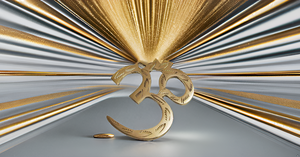 Escultura de pared de latón Art Deco hecha a mano, símbolo sagrado Om para decoración del hogar para SALA DE Yoga, meditación, decoración de pared elegante para moderna - Product Image 2