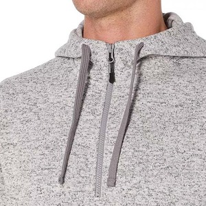 Sudadera con capucha básica de algodón de color liso con media cremallera, diseño personalizado, extragrande, nueva moda, invierno 2026, precio económico - Product Image 3