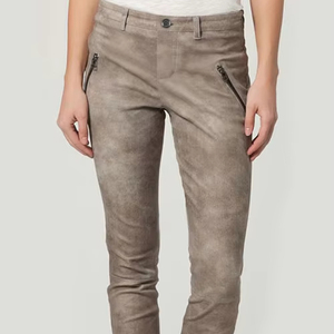 กางเกงหนังขายาวปกติคุณภาพสูงสำหรับ100% กางเกงหนังทำจากผ้าแห้งเร็วคุณภาพสูง - Product Image 1