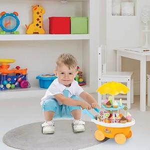 Premium play kitchen toy mini simulation supermarket ice cream shop candy trolley <b>playhouse</b> dessert toys with light and music - Product Image 5