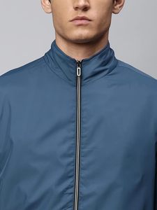 Vestes softshell en polyester de produits de qualité bon marché pour la sécurité des hommes et les vestes bleues vierges - Product Image 2