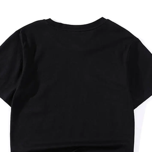 Vente en gros de t-shirts brodés 100% coton pour hommes grande taille usage extérieur motif lettre tissu usé - Product Image 6