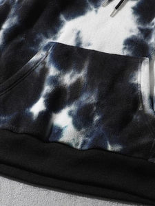 Sudadera con Capucha de Diseño Nuevo para Hombre, Color Sólido, Tie Dye, con Bolsillos, Lisa, 100% Algodón, Tejida - Product Image 4