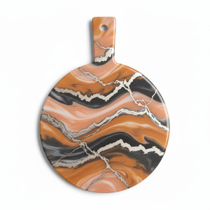 Tabla de Cortar Redonda de Resina de Mármol Hecha a Mano, de Alta Calidad, Duradera y Ecológica, Tabla de Cortar para Cocina, Plato para Queso, Hogar - Product Image 5