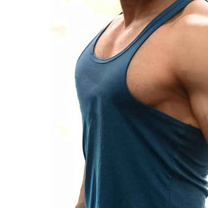 Camiseta sin mangas de algodón 100% de estilo vintage para hombre, para gimnasio y yoga, con logo bordado personalizado, ropa deportiva, camiseta de fitness. - Product Image 3