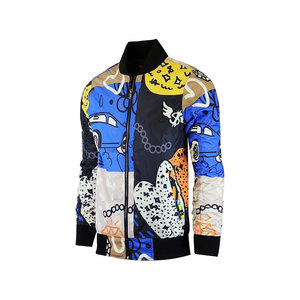 Blouson d'aviateur à sublimation en denim uni vintage pour homme avec fermeture à glissière Imperméable et coupe-vent Design personnalisable - Product Image 4