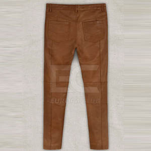 Pantalons en cuir pour hommes de haute qualité, vêtements décontractés, couleur unie, best-seller, streetwear, pantalons en cuir pour hommes - Product Image 5