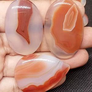 Udgems อัญมณีสีส้มธรรมชาติอัญมณีขัดผิวหลังแบนราบขายส่งอัญมณีรุ่น08 200กรัม MOQ 5-8มม. - Product Image 1