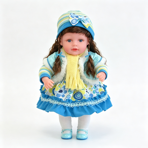 Corps en tissu peluche doux personnalisé, visage mignon réaliste, jouet de jeu d'imitation pour filles, cadeau d'anniversaire pour enfants, vêtements tendance - Product Image 4