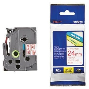 Cinta de Etiquetas Brother P-touch TZe-252 Blanca/Roja, 24 mm x 8 m (Ancho x Largo) para Impresoras - Product Image 1