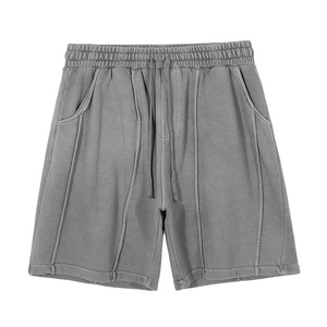 Men High Quality 100% Cotton Sweat Shorts Casual Loose Shorts Sportswear Running <b>Athletic</b> for Mens Wear Black Sweat Shorts - Product Image 3