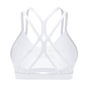 Soutien-gorge de sport écologique respirant à soutien élevé pour femmes avec logo avant en tissu Spandex/Nylon fabriqué au Pakistan - Product Image 2