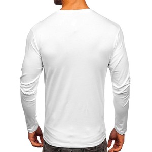 Camiseta Deportiva de Manga Larga para Hombre, 100% Algodón, Cuello Redondo, Corte Ajustado, Estilo Raglán - Product Image 2