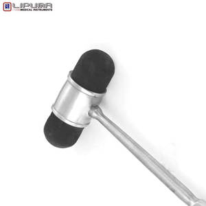 Martillo de doble cara Dejerine para Exámenes neurológicos, mango de acero inoxidable, acabado plateado, cabeza de goma de percusión Manual - Product Image 5