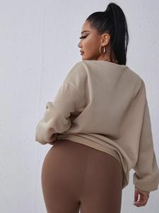 Sweat-shirts en molleton de coton pour femmes sur mesure en gros Collection d'hiver à col rond de qualité supérieure Derniers modèles - Product Image 3