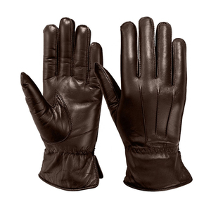 Gants de conduite en cuir Vente en gros Imperméable Véritable Hiver Agneau Peau de mouton Unisexe Doigt complet Respirant Cuir de chèvre - Product Image 1