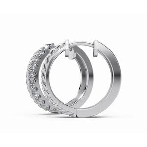 Aretes de Aro con Diamantes Trenzados Estilo Rapunzel en Oro de 18 Quilates de Alta Calidad, Corte Redondo, Joyería Cultivada en Laboratorio, Exportación al por Mayor B2B - Product Image 6