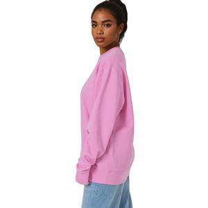 Sweat-shirt à col rond en coton épais Sweat-shirt en molleton mélangé de polyester et de coton surdimensionné pour hommes et femmes pour logo personnalisé - Product Image 4