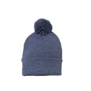 Personnalisable confortable bleu Pom Pom Beanie hiver acrylique laine tricot chapeau brodé Logo pour la plage voyage d'affaires-prix d'usine - Product Image 5