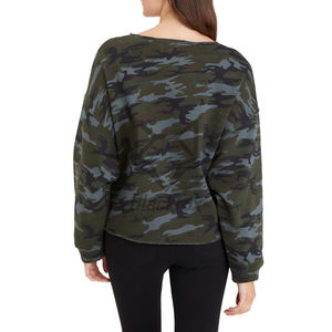 Sudadera de cuello redondo de manga larga de poliéster/algodón para mujer con capucha y lentejuelas en la parte delantera con logotipo personalizable para la temporada Otoño/Invierno - Product Image 6