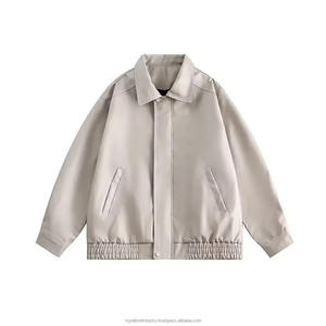 Style américain Loose-fit Motorcycle Wear Vintage Spring Autumn New Leather Jacket For Men Pu Leather Trainer Bomber Jacket - Product Image 4