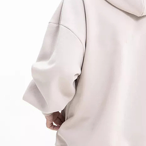 Jersey de algodón 100% para hombre, French Terry Sudadera con capucha de gran tamaño, hombro caído, dobladillo doble, Sudadera con capucha de invierno, estilo de primavera - Product Image 4