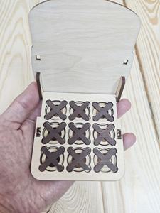 Jeu de société en bois Tic Tac Toe découpé au laser, jeu de stratégie classique pour deux joueurs, pour le divertissement familial éducatif et les divertissements en intérieur - Product Image 3