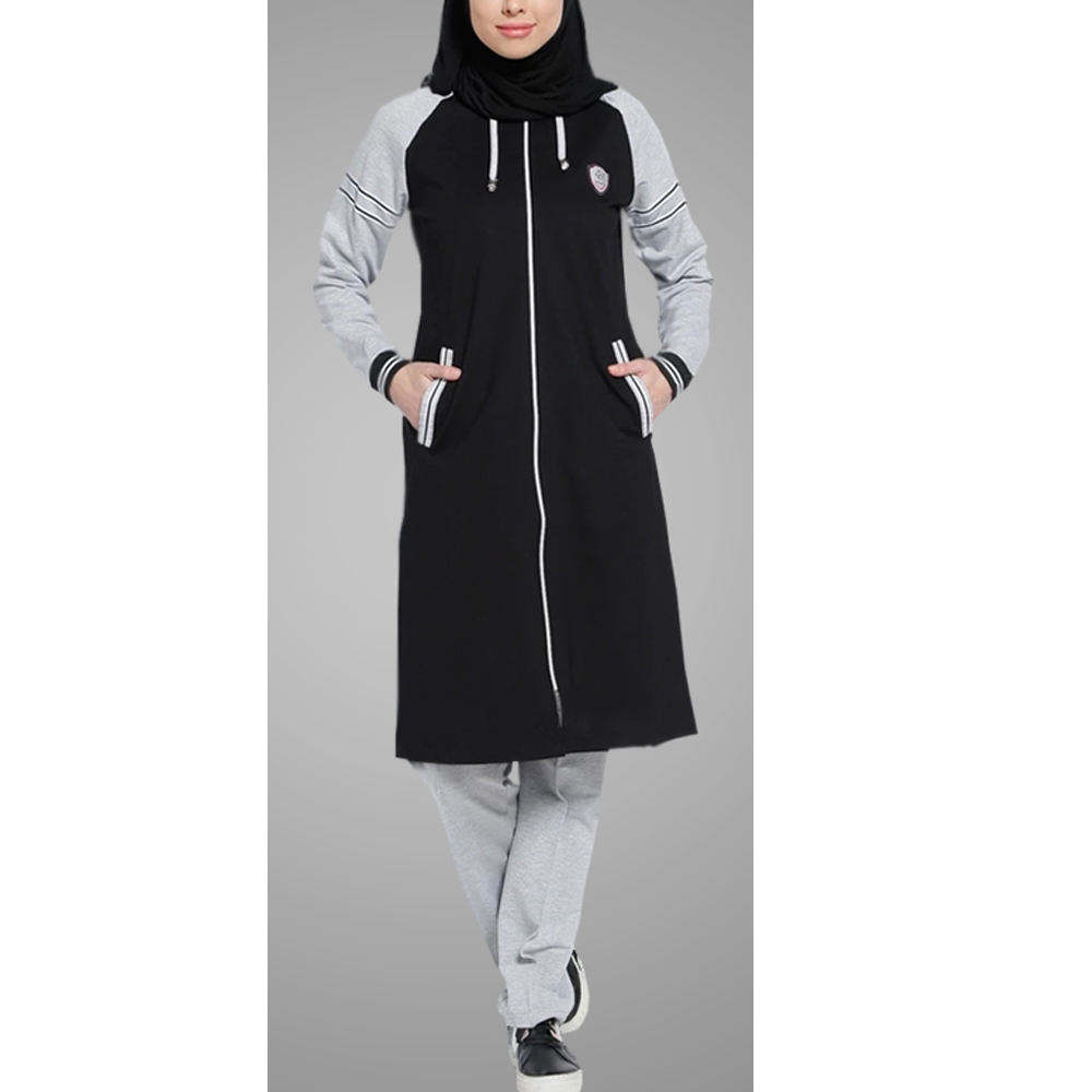 Body Cover Muslim Sports Wear Islamic Suit Muslim Women Hoody Wear Modest Fitness Wear 