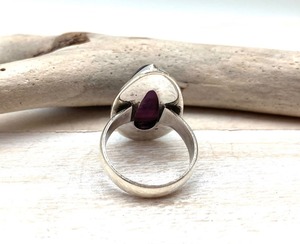 Anillo clásico hecho a mano, joyería de plata 925 sólida para mujer, anillo de estilo bohemio de piedras preciosas de amatista de Plata de Ley 925, regalo para hermana - Product Image 2