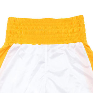 Pantalones cortos de boxeo para hombre personalizados directos de fábrica, pantalones cortos deportivos de entrenamiento de poliéster resistente de color liso con impresión de logotipo profesional - Product Image 5