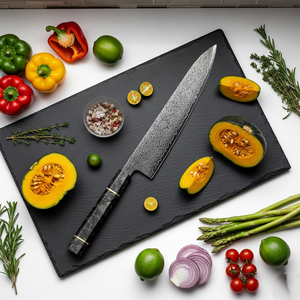 Couteau de chef japonais en acier au carbone, acier inoxydable, manche en bois, ambidextre, durable, ensemble de couteaux de cuisine en quatre pièces - Product Image 5