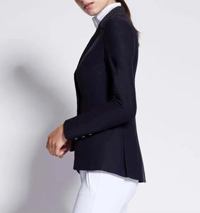 Vestes d'équitation de compétition en tissu extensible avec passepoil, coupe professionnelle, couleur marine, vente en gros - Product Image 6