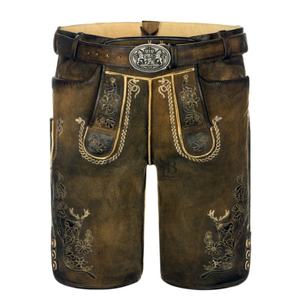 กางเกงขาสั้นสไตล์บาวาเรียปรับแต่งได้ตามต้องการกางเกงขาสั้นสำหรับผู้ชายสไตล์สตรีทเอวกลางระบายอากาศได้แบบถักไซส์ใหญ่พิเศษยาวเท่าเข่า - Product Image 1