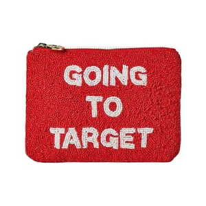Porte-monnaie Kate Spade New GOING TO TARGET, broderie perlée tendance, luxe, fabrication artisanale par MD HANDICRAFTS - Product Image 1