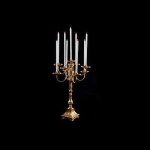 <b>Candles</b> Holder Metal Gold Decorative Menorah Romantic Candlelight <b>Dinner</b> Props Modern Candlestick <b>candle</b> holder - Product Image 2