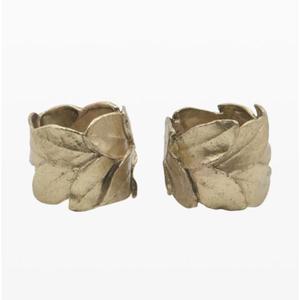 Ensemble de 2 ronds de serviette en laiton nacre pour décoration de table, occasion de mariage, porte-serviettes en tissu personnalisé - Product Image 3