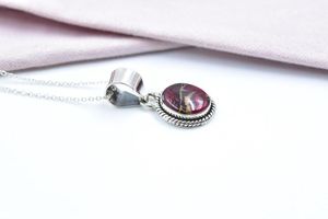 Colgante de plata esterlina turquesa hecho a mano con cadena ajustable, collar artesanal único, regalo para ella - Product Image 3