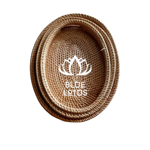 Durable <b>Round</b> <b>Rattan</b> Tray Basket for Fruits and Snacks Ms.Cherish Home and Kitchen Coffee <b>Table</b> Storage Baskets - Product Image 1