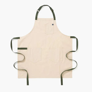 Venta al por mayor portátil 100% algodón lienzo Chef delantal correa ajustable Cruz espalda delantal - Product Image 2