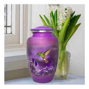 Urnes funéraires élégantes en laiton et métal pour adultes Aura de qualité unique pour le stockage des cendres dans la crémation ou la décoration intérieure - Product Image 2