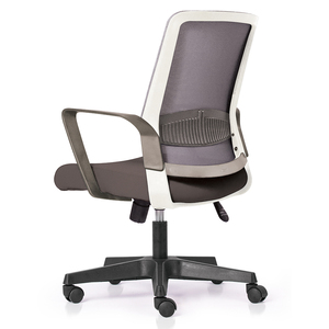 Chaise de bureau pivotante Java XT02 GTC005 avec base en plastique et cadre blanc - Product Image 3